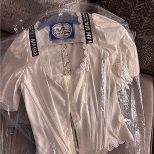 Elegant White Blouse with Lace Details